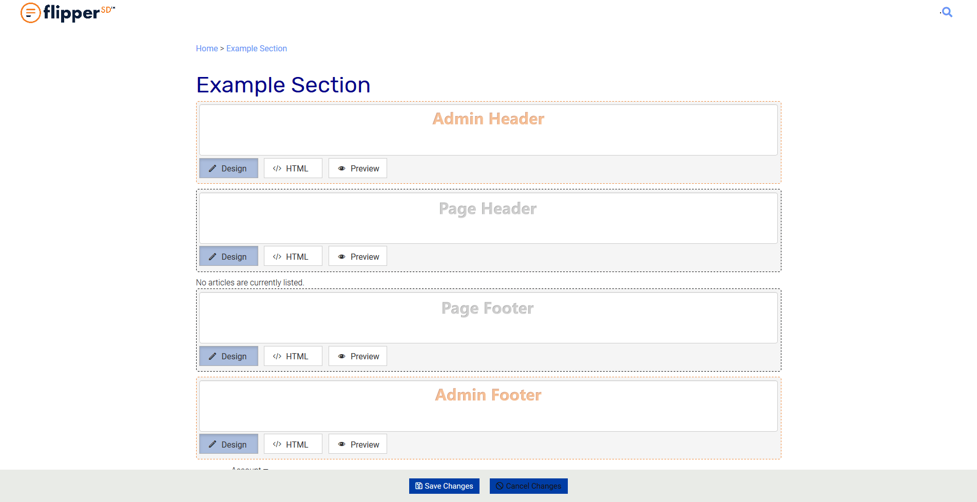 Articles Section-Example Page View
