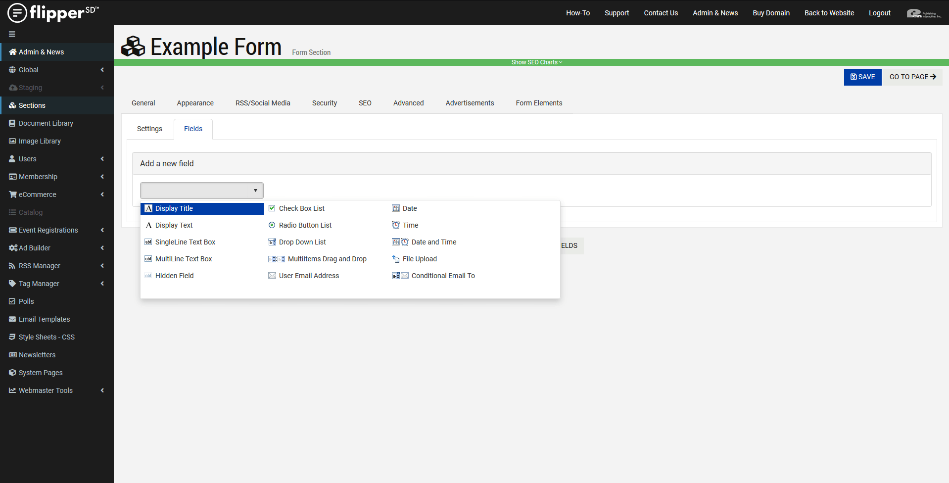 FormBuilder-Add New Field